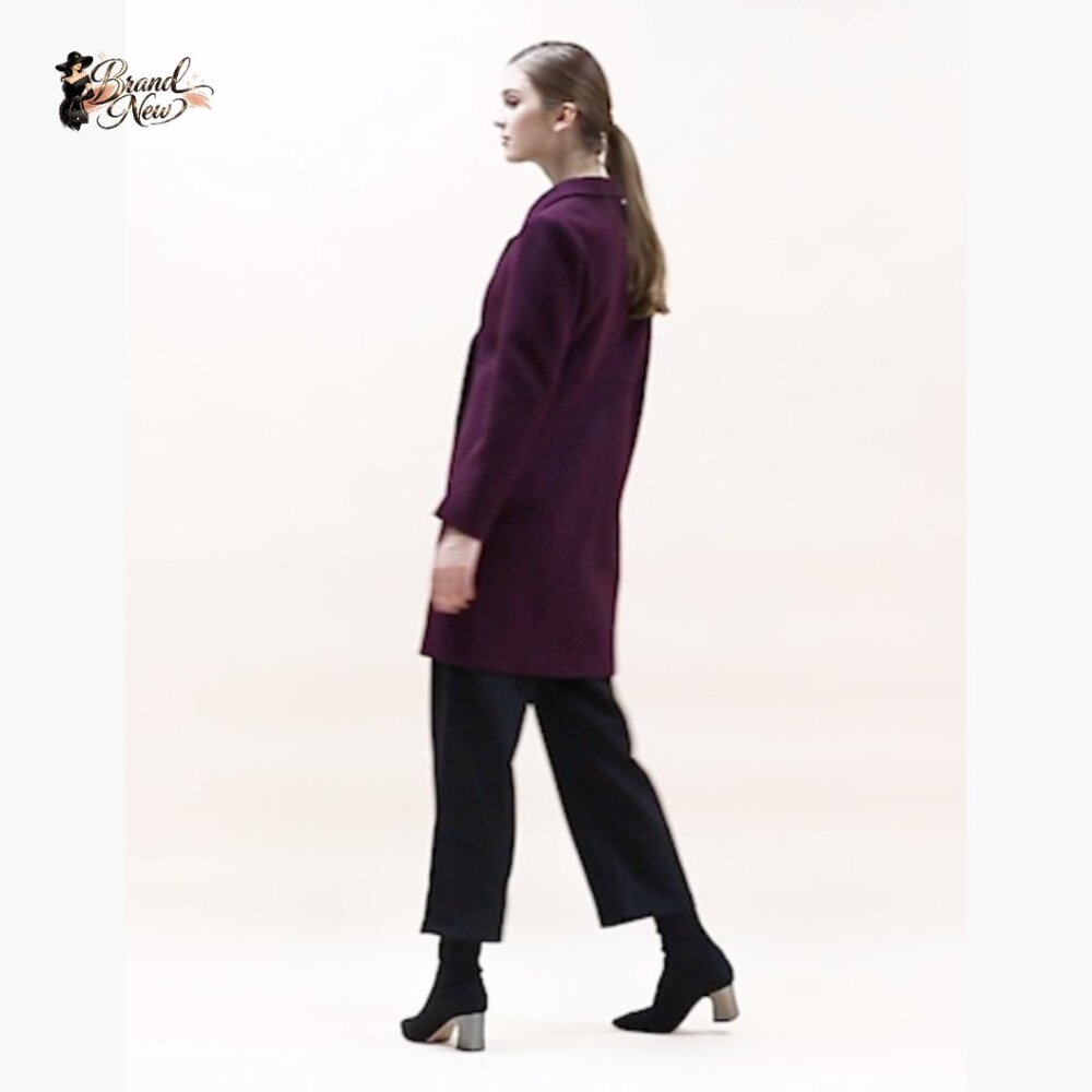 Polyester Double Breasted Trench Coat Notched Lap… - image 7